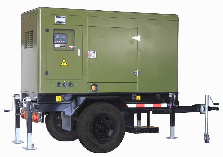 30kw Perkins diesel generator with trailer
